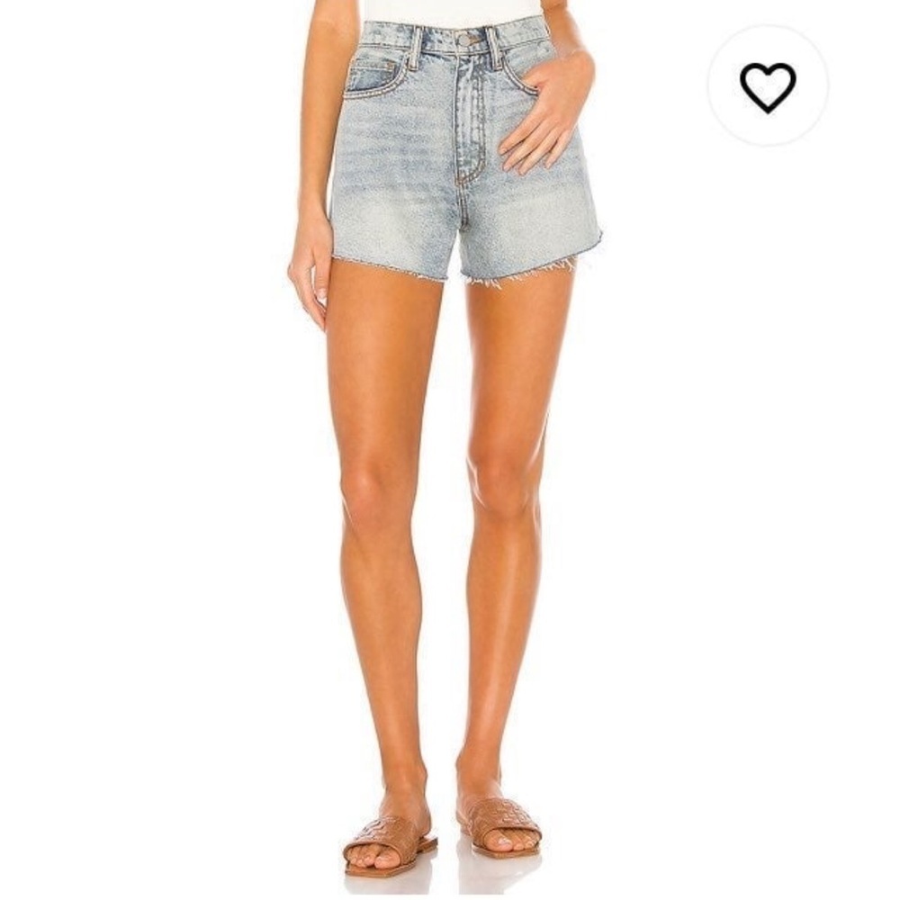 WeWoreWhat Blue Jean Shorts High-Waisted Raw Hem